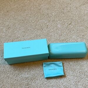 Tiffany & Co. Turquoise Box and Pouch Set for Eye glasses